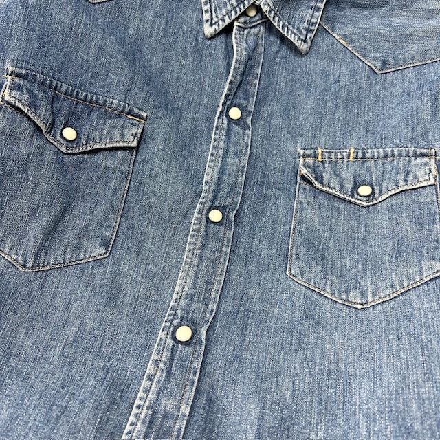 sh 649 80s~90s JOHNBULL ウエスタンデニムシャツ M~L sh 649 80s~90s JOHNBULL ウエスタンデニムシャツ M~L