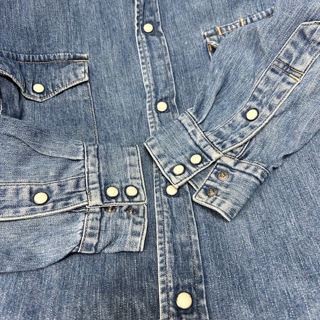 sh 649 80s~90s JOHNBULL ウエスタンデニムシャツ M~L sh 649 80s~90s JOHNBULL ウエスタンデニムシャツ M~L