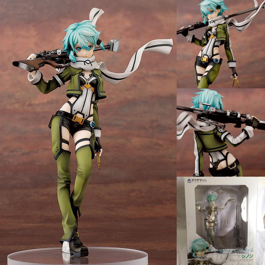 34lzフィギュア ソードアート オンライン Sao 朝田詩乃 シノン 戦闘服 個人コレクション品 中古 Pvc製 コレクタドール ソードアート オンライン