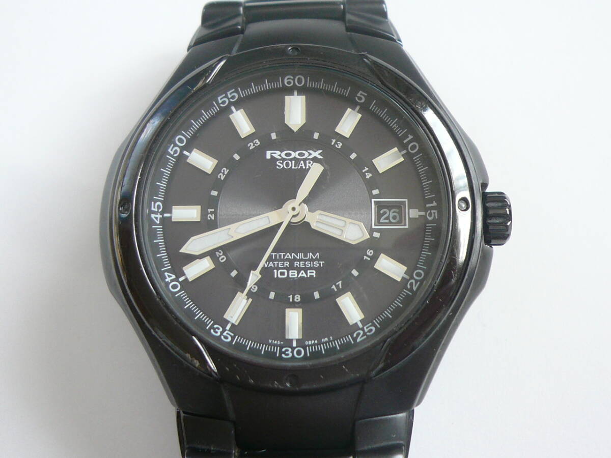 SEIKO セイコー ALBA ROOX ソーラーV145-0AG0 メンズ 腕時計★稼働★ジャンク扱い　F3117_画像2