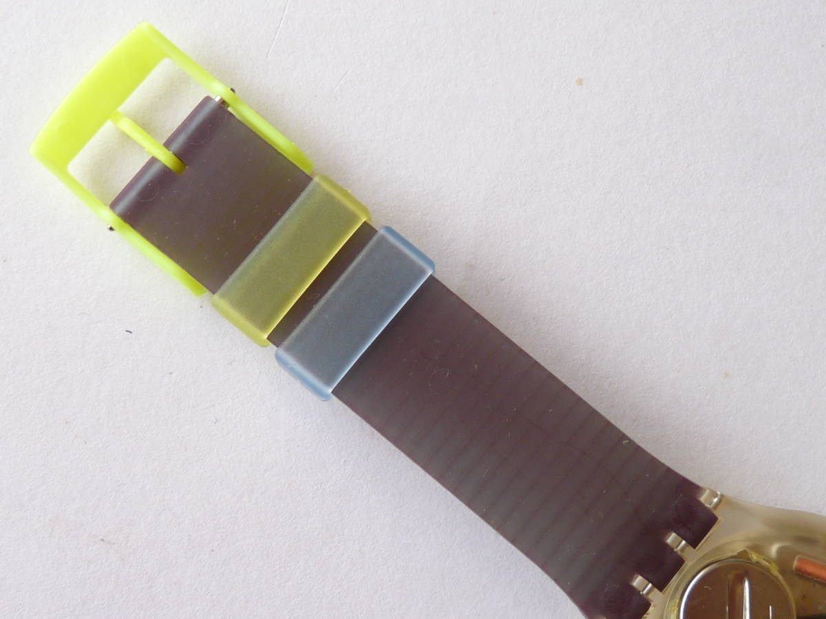 未使用電池交換済 稼働中 スウォッチ Swatch 1993年モデル クロノ Blue Chip 品番SCK101の画像9