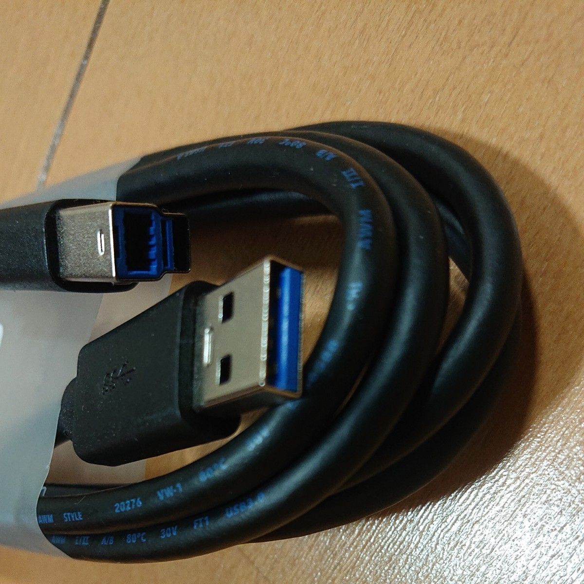 USB 3.0ケーブル TypeAオス-TypeBオス　約1.8m