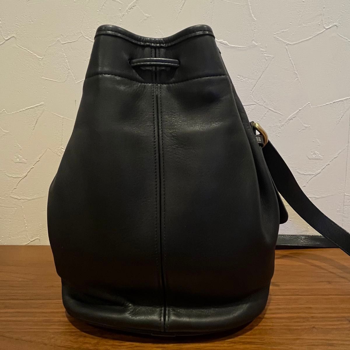 コーチ COACH オールドコーチ レザー ショルダー 巾着 ブラック