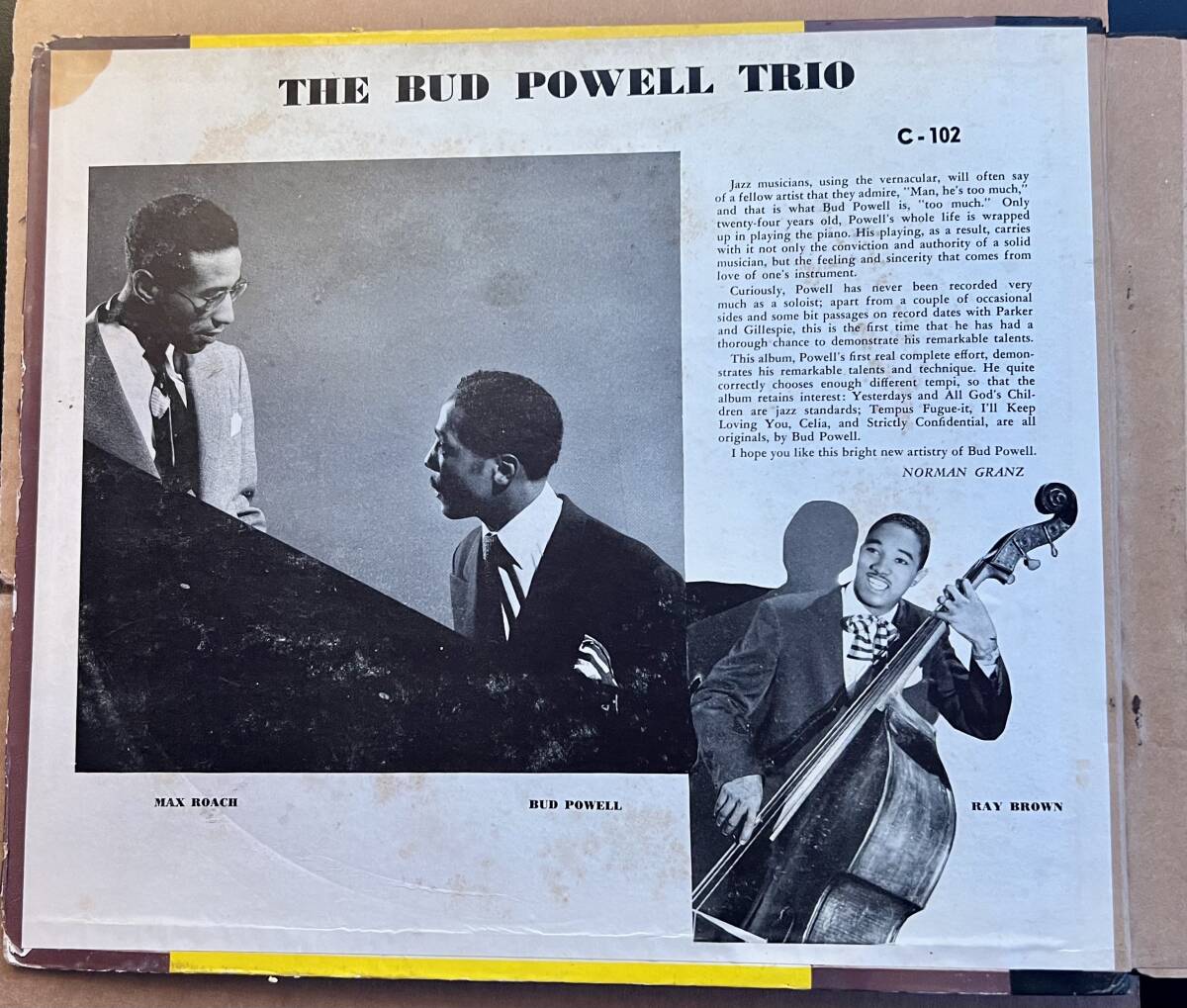 BUD POWELL MERCURY PIANO SOLOS ; Tempus Fugue-It/ I’ll Keep Loving You/ Celia/ All God’s Chillun Got Rhythm 他2曲の画像2