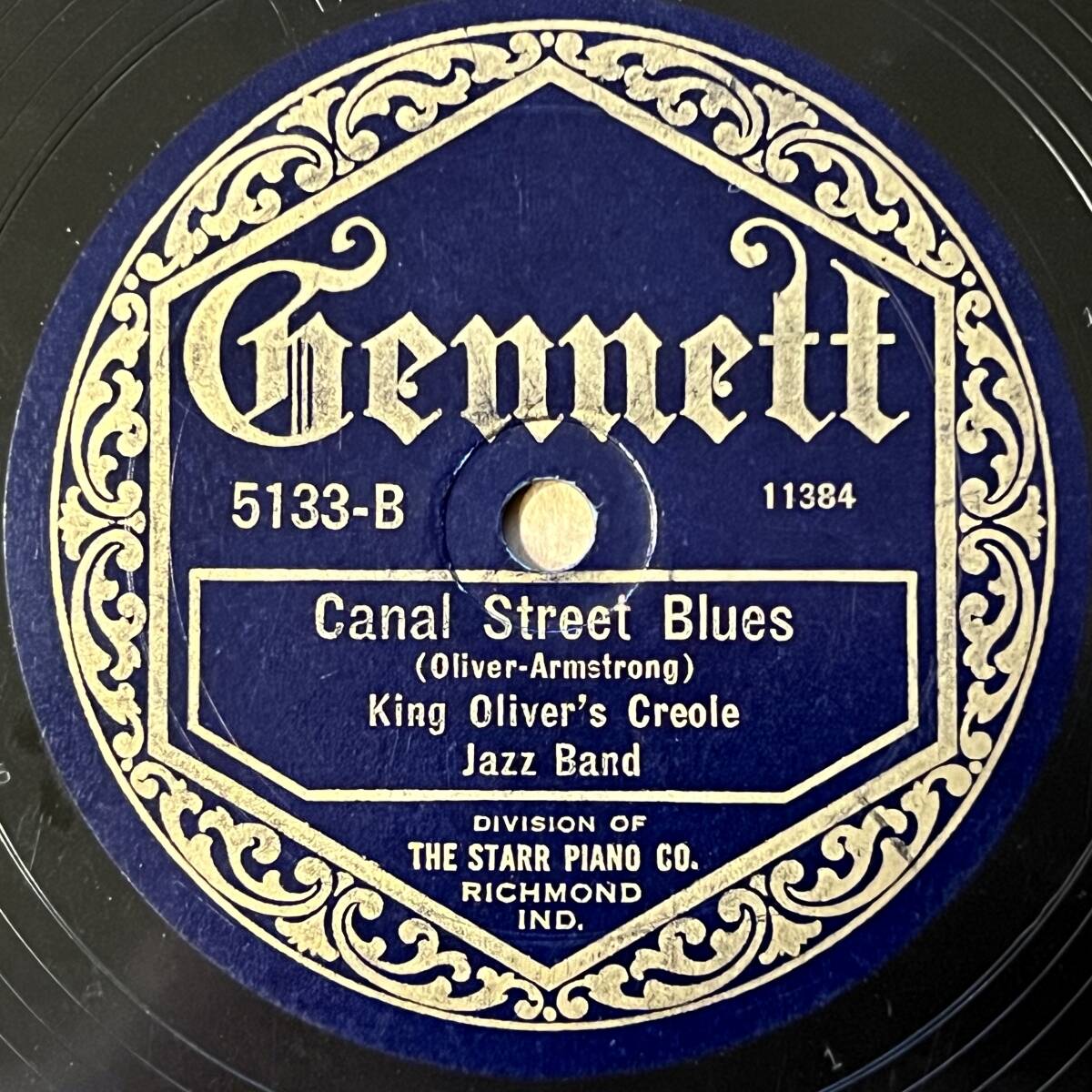 KING OLIVER'S CREOLE JAZZ BAND w LOUIS ARMSTRONG GENNETT 初録音 Just Gone/ Canal Street Blues