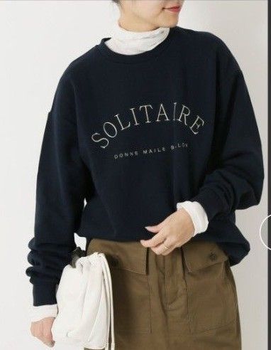 イエナ　solitaireスウェットトップス　 トレーナー クルーネック