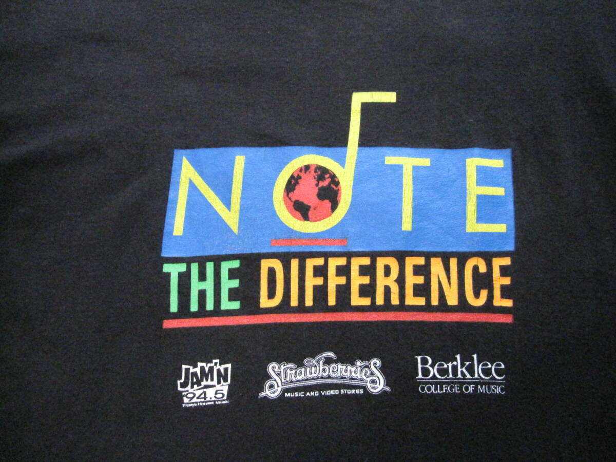MADE IN USA製 NOTE THE DIFFERENCE 音楽フェス 半袖Tシャツ ブラック サイズXL FRUIT OF THE LOOM アメリカ製 USEDキレイ ロックT バンドT_画像2