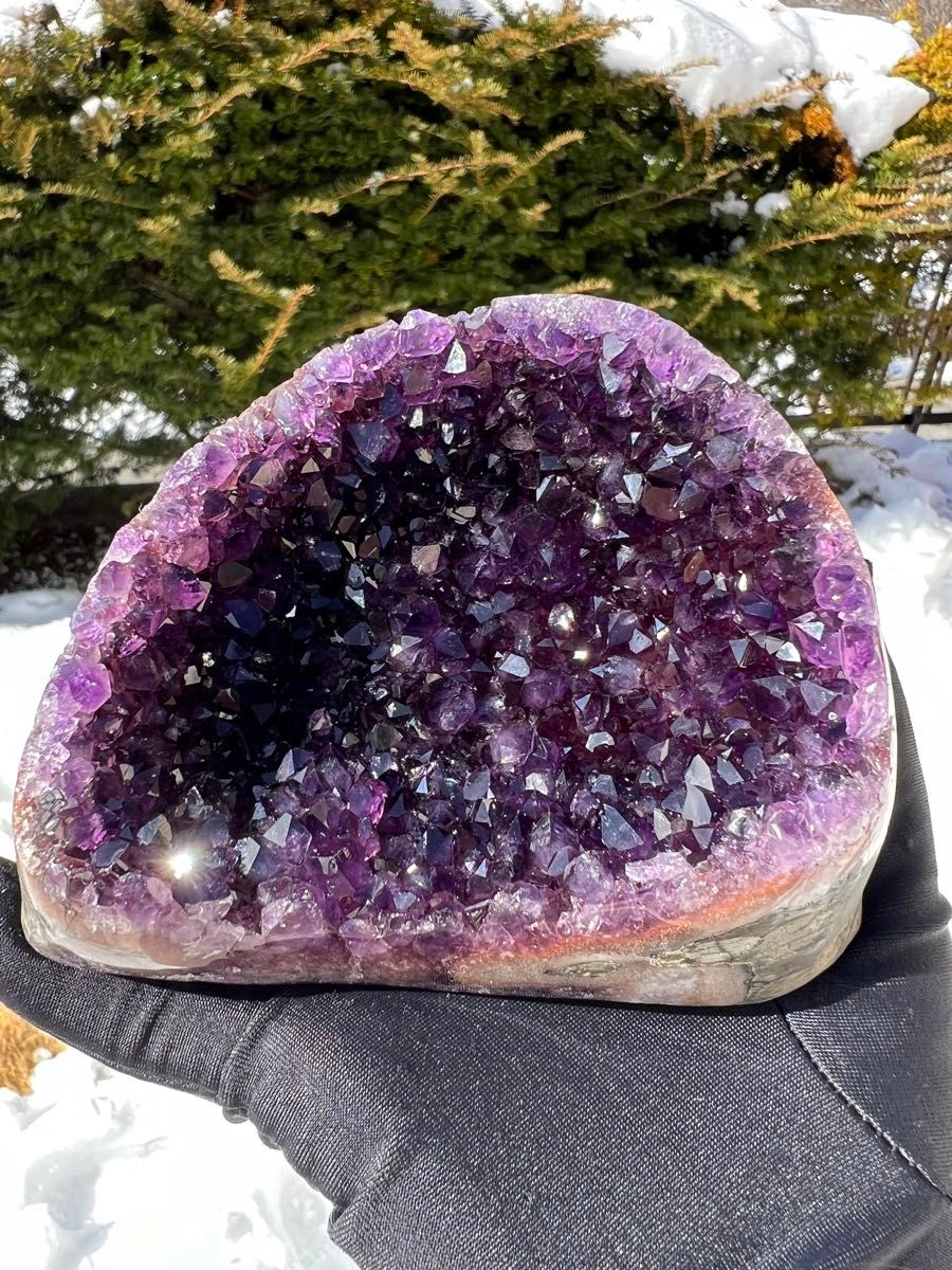 496 高品質アメジストドーム パワーストーン 紫水晶 天然石 置き物