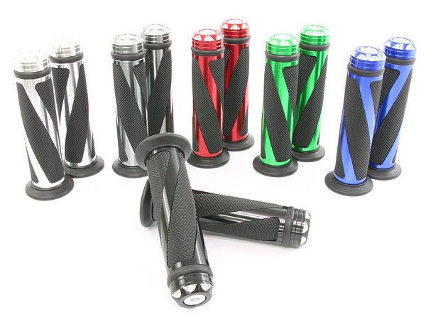 汎用 ハンドル グリップ トルネード 22.2mm バイク用 レッド YZFR25 YZF-R25 MT-03 MT-25 WR250F TW200 TW225 SR400_グリップトルネードレッド