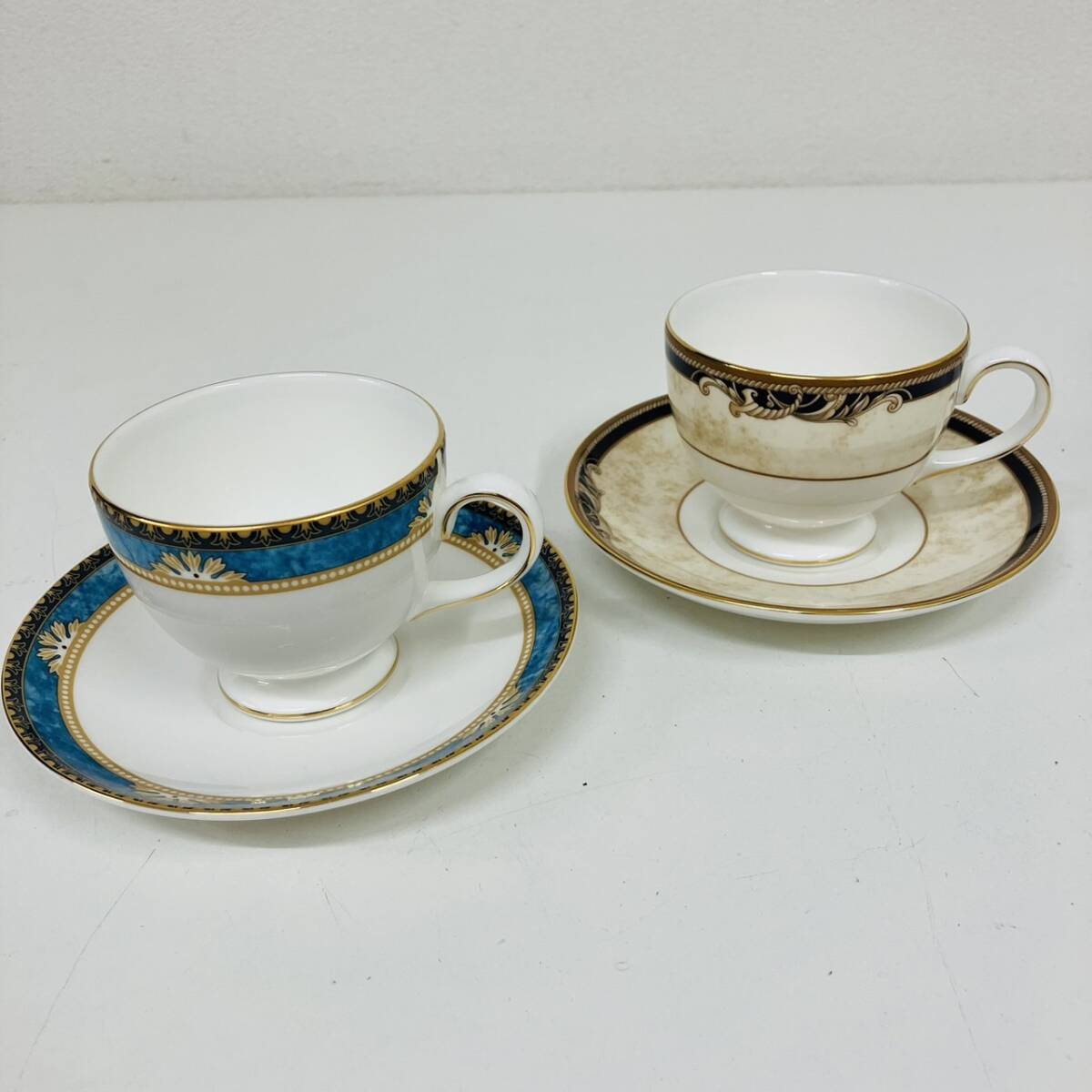 WEDGWOOD　ウェッジウッド　CURZON　カーゾン　CORNUCOPIA　コーヌコピア　カップ＆ソーサー　コーヒーカップ　2客セット　【0308-E】_画像1