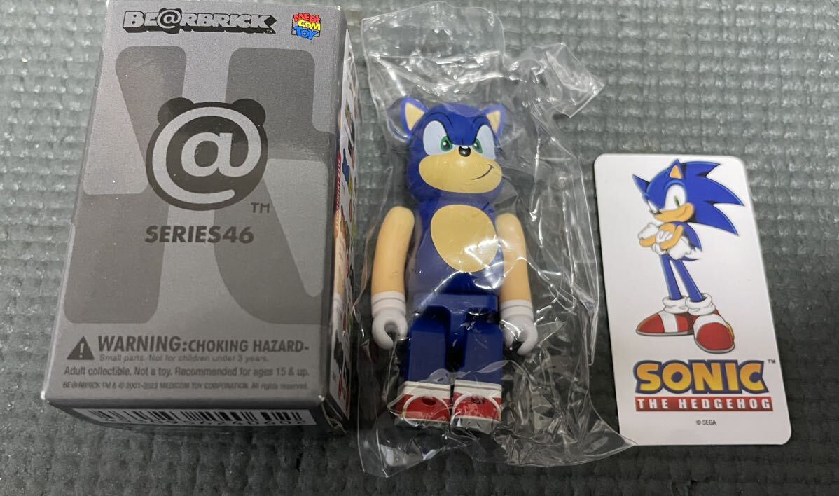 ベアブリック ソニック・ザ・ヘッジホッグ BE@RBRICK SERIES 46 Sonic the Hedgehog SEGA セガ ハリネズミ 箱 カード付の画像1