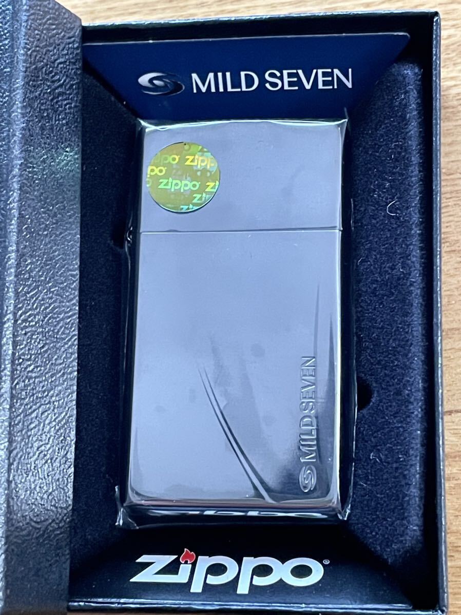 非売品 新品未使用 2010年　ZIPPO スリムアーマーZIPPO マイルドセブン JT当選品 ジッポー ジッポライター MILD SEVEN メビウス ライター_画像6