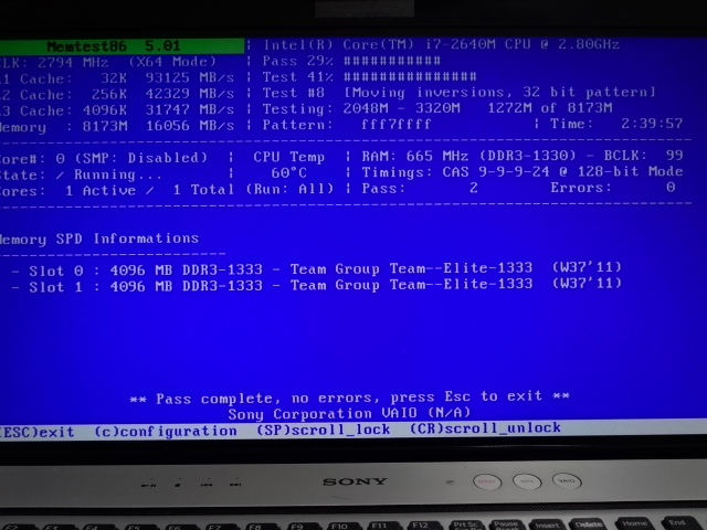 [動作品] ノートPC用メモリ Team TSD34096M1333C9-E PC3-10600 (DDR3-1333) S.O.DIMM 4GB×2枚 計8GBの画像4