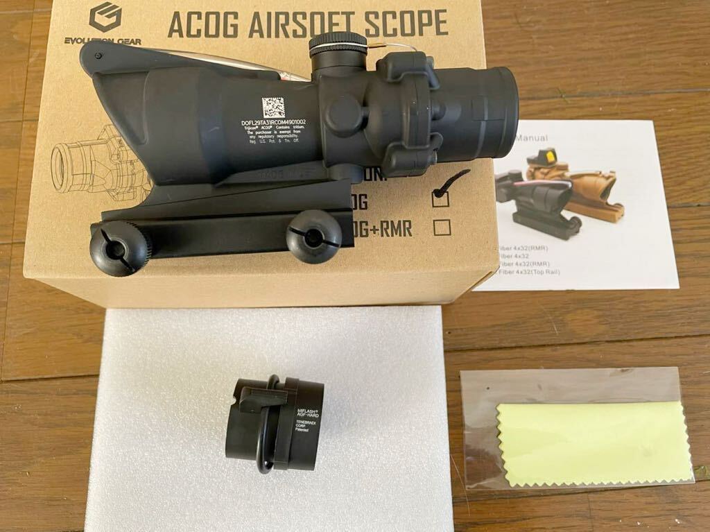 【新品未使用】Evolution Gear TA31 Trijicon ACOG 4x32 スコープ レプリカ キルフラッシュ付きの画像1