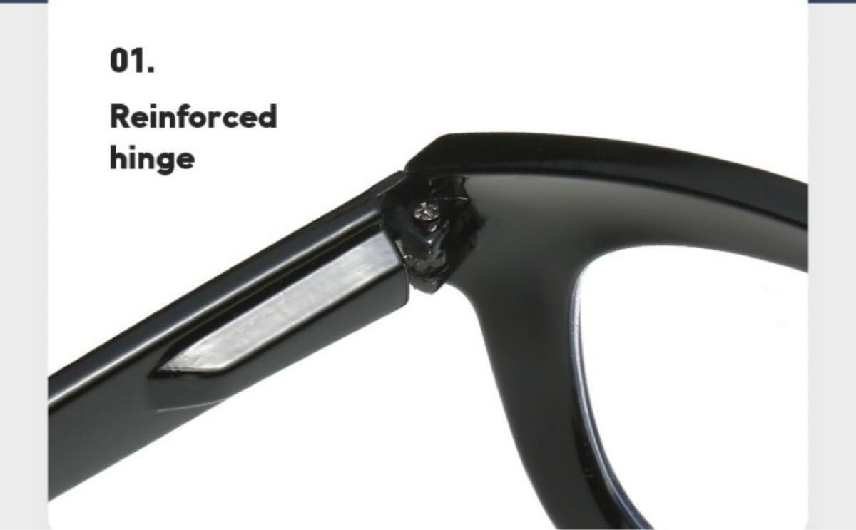 新品老眼鏡度数+1.5肉厚フレーム ウェリントンタイプ シニアグラスユニセックス