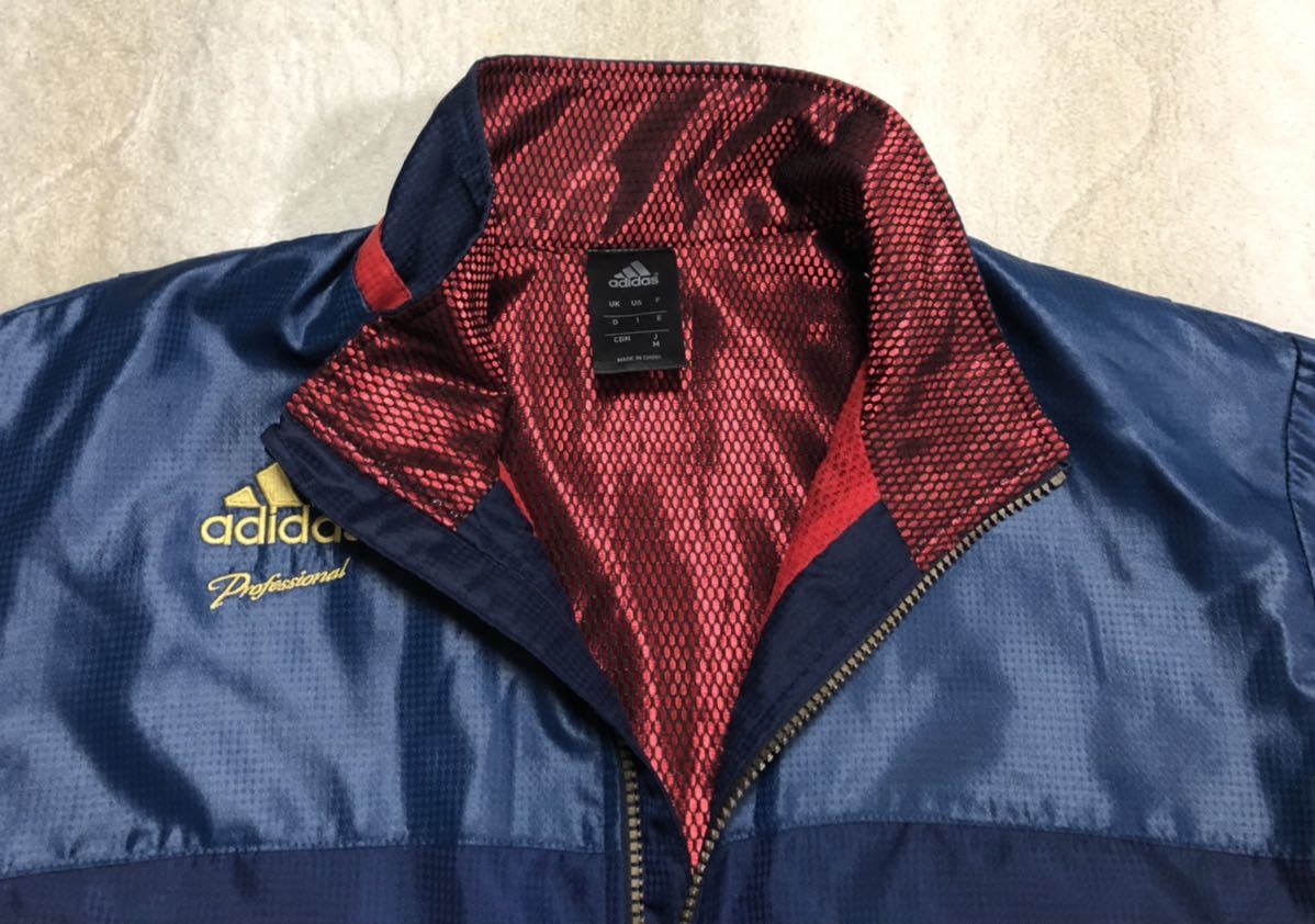 ☆adidas Professional☆アディダス プロフェッショナル ウインド 上下 ジャケット パンツ M 紺系 裏メッシュ ウインドブレーカー S06759_画像3