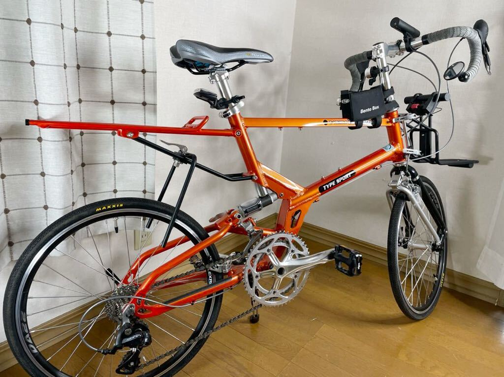 【極美品】Tartaruga タルタルーガ E-VEHICLE Type SPORT 折りたたみ自転車 オレンジ オプション多数 静岡市引き取り歓迎！の画像3