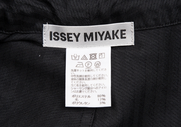 イッセイミヤケISSEY MIYAKE 3D変形プリーツ切替ジャケット 黒2_画像10