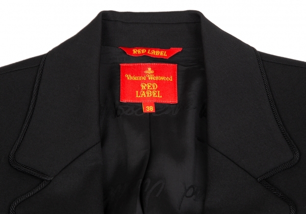  Vivienne Westwood red label wool piping Layered jacket black 38