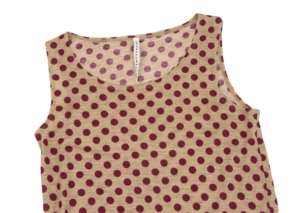  Sunao Kuwahara sunao kuwahara wool dot tank top beige dark red M