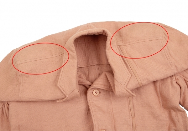 イッセイミヤケISSEY MIYAKE コットンポケットデザインジャケット ピンク9_少しヤケがあります。