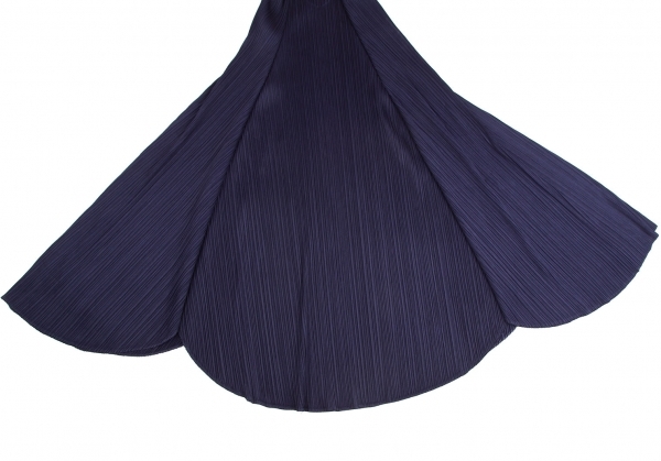  pleat pulley zPLEATS PLEASE pleat long flair One-piece navy blue 2