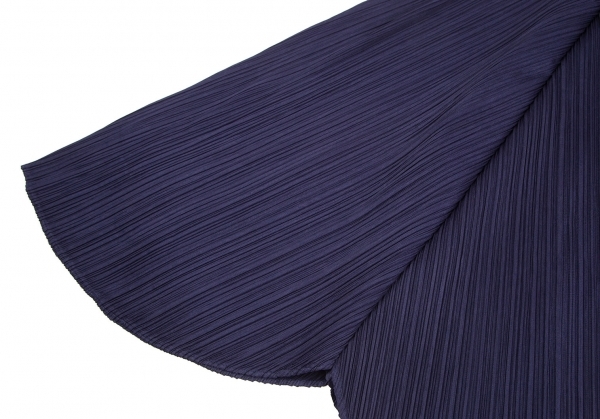  pleat pulley zPLEATS PLEASE pleat long flair One-piece navy blue 2