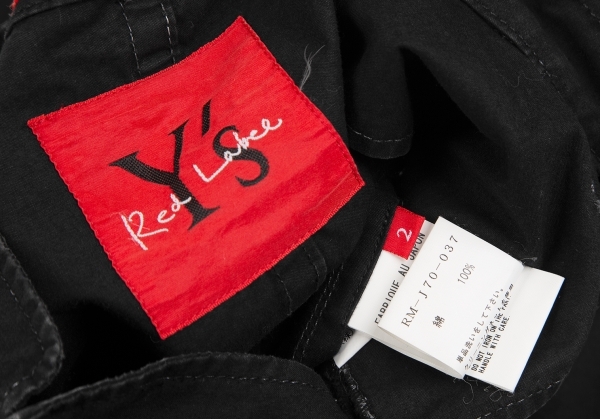 ワイズ レッドレーベルY's red Label コットンポイント刺繍スタンドカラージャケット 黒M位_画像10