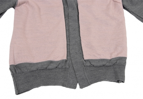  Comme des Garcons COMME des GARCONSbai color inside out knitted cardigan gray * pink S rank 