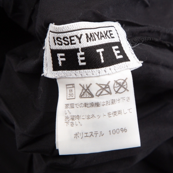 イッセイミヤケ フェットISSEY MIYAKE FETE ポリダブルポケットプリーツシャツ 黒3_画像10