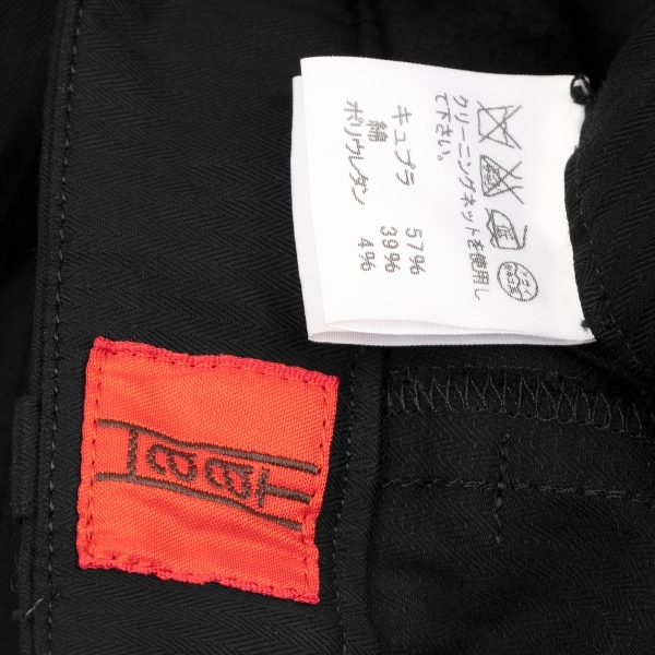 イッセイミヤケ ハートISSEY MIYAKE HaaT サイド刺繍デザインストレッチスラックスパンツ 黒2_画像10