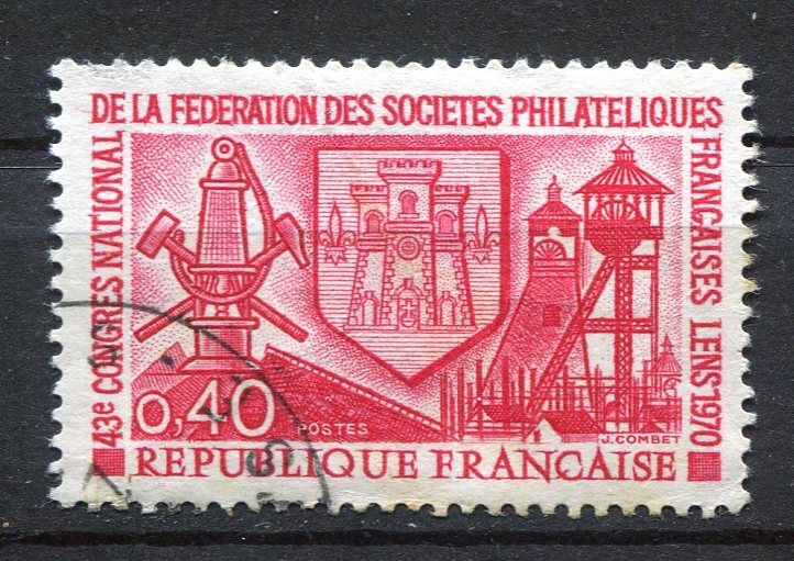BX-3◇フランス　1970年　ランスの紋章と鉱山　1種完　済_画像1