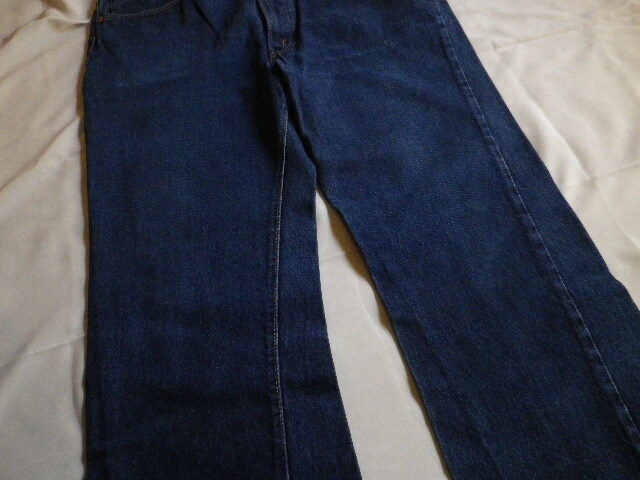  dark blue W38L32*USA made 70s Levi's 517-0217 flair jeans button reverse side 2 black can 66 previous term original Vintage 73 year America made BIG size 