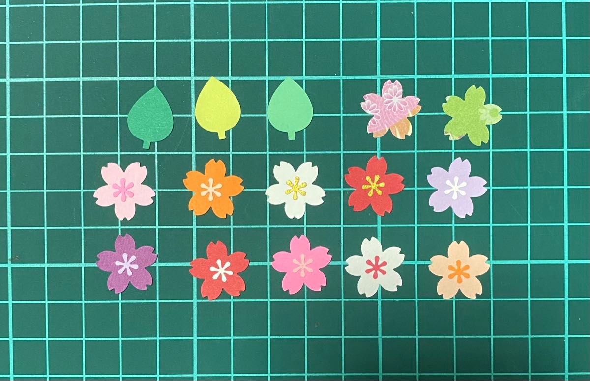 桜　折り紙　デザインペーパー　クラフトパンチ　ペーパークラフト