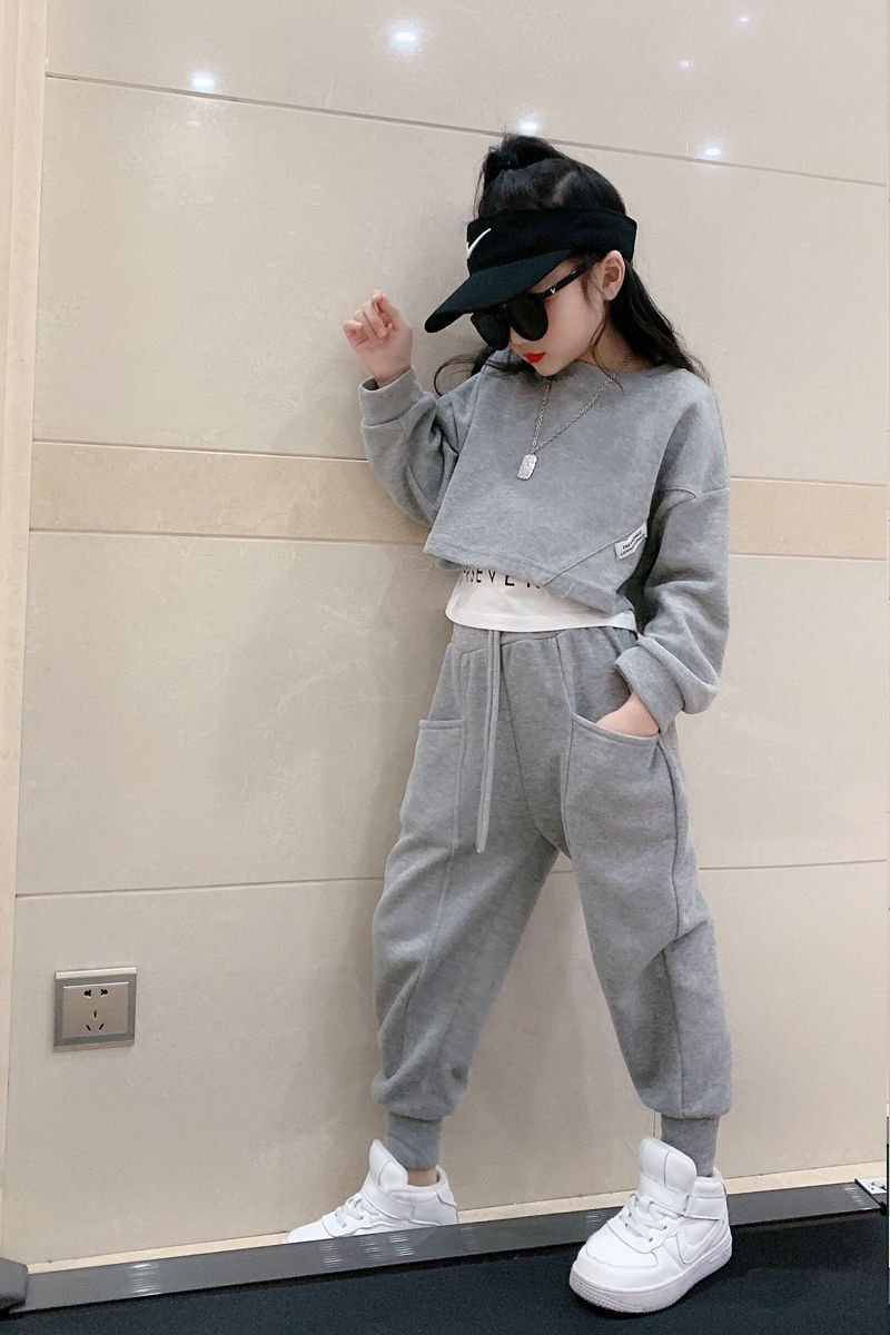  Kids женский выставить Dance Event Корея девочка Parker длинные брюки 140,150,160