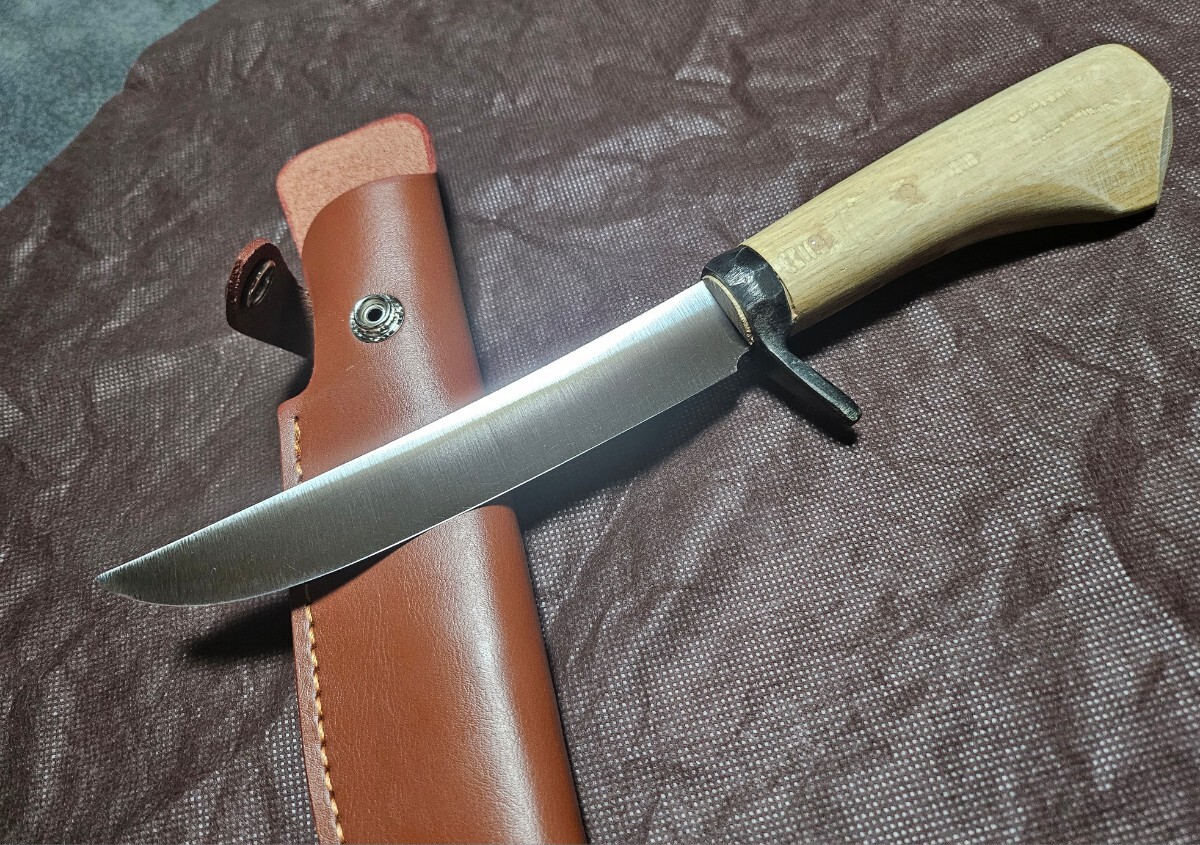 日本刀ナイフ　平造り　残欠　ブッシュクラフトやキャンプに ハンティングナイフ アウトドアナイフ
