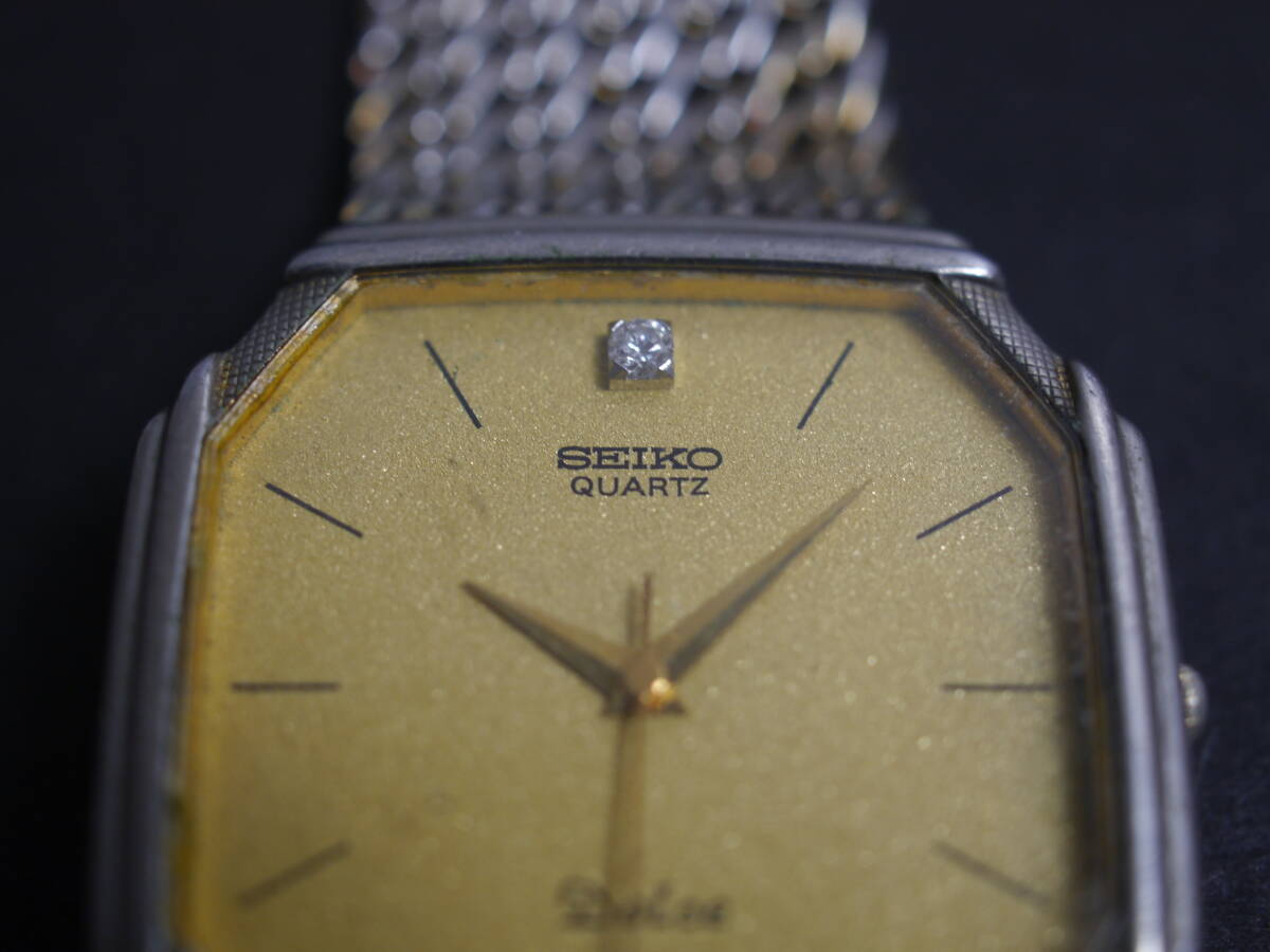  Seiko SEIKO Dolce DOLCE quartz 3 hands 1P diamond 7731-5000 for man men's wristwatch x239 operation goods 