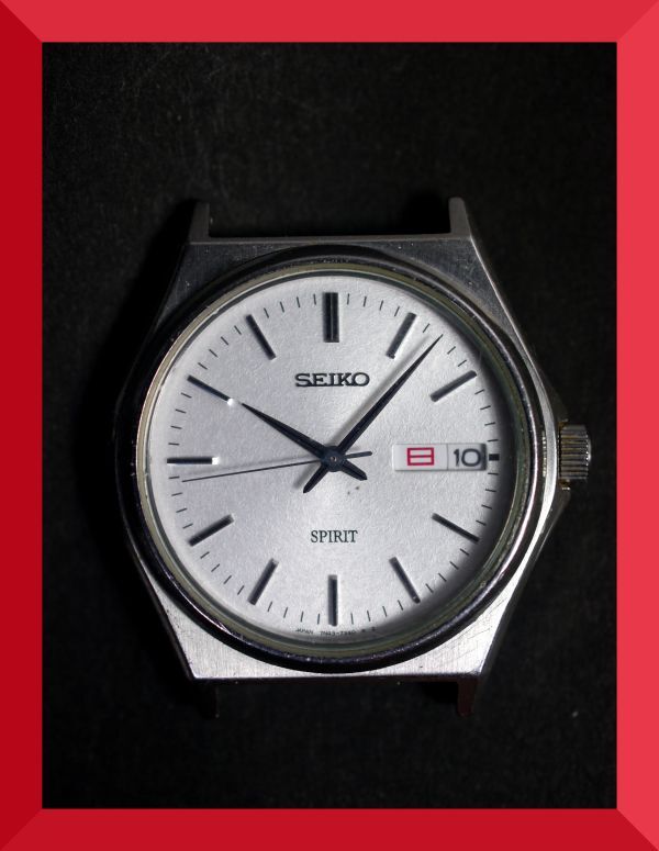 セイコー SEIKO スピリット SPIRIT クォーツ 3針 デイデイト 7N43-7180 男性用 メンズ 腕時計 日本製 x288 稼働品