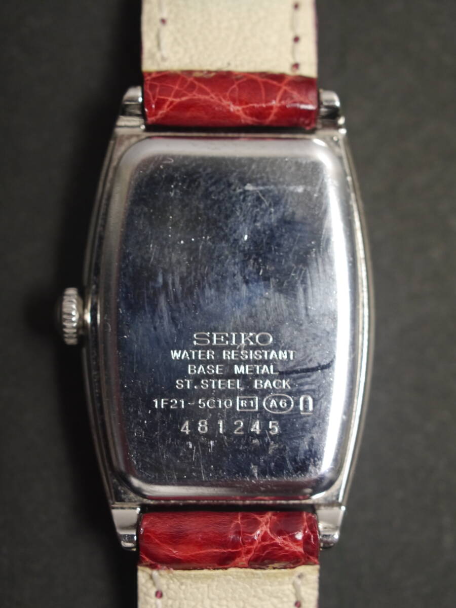 セイコー SEIKO クォーツ 3針 純正ベルト 1F21-5C10 女性用 レディース 腕時計 x336 稼働品_画像8