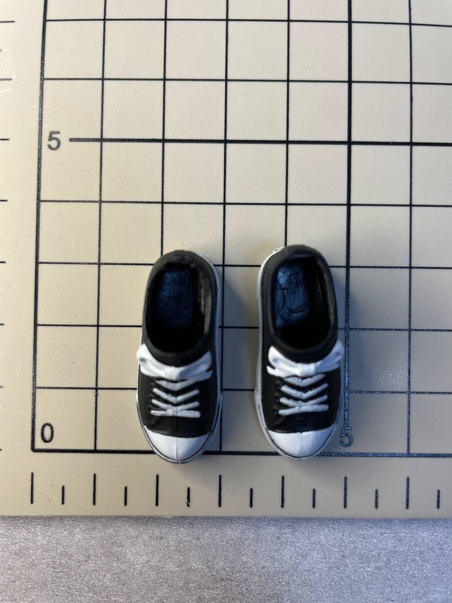1/12スケール フィギュア用 靴 スニーカー 黒 男性フィギュア XZ55 MAFEX 素体の画像10