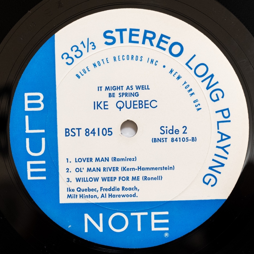 US完オリ盤 BLUE NOTE ST-84105 Ike Quebec / It Might As Well Be Spring ステレオ / 耳 / VAN GELDER刻印 / STEREO刻印 / 再生音良好の画像5