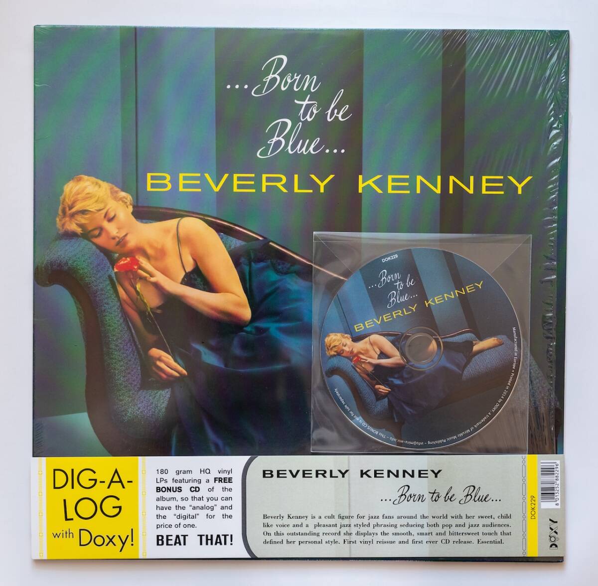 EU盤LP+ボーナスCD BEVERLY KENNEY/ BORN TO BE BLUE DOXY DOK229 / 180G重量盤 / シュリンク / 美品・美盤 / ビヴァリー・ケニーの画像1