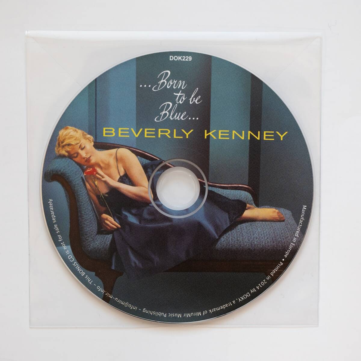 EU盤LP+ボーナスCD BEVERLY KENNEY/ BORN TO BE BLUE DOXY DOK229 / 180G重量盤 / シュリンク / 美品・美盤 / ビヴァリー・ケニーの画像6