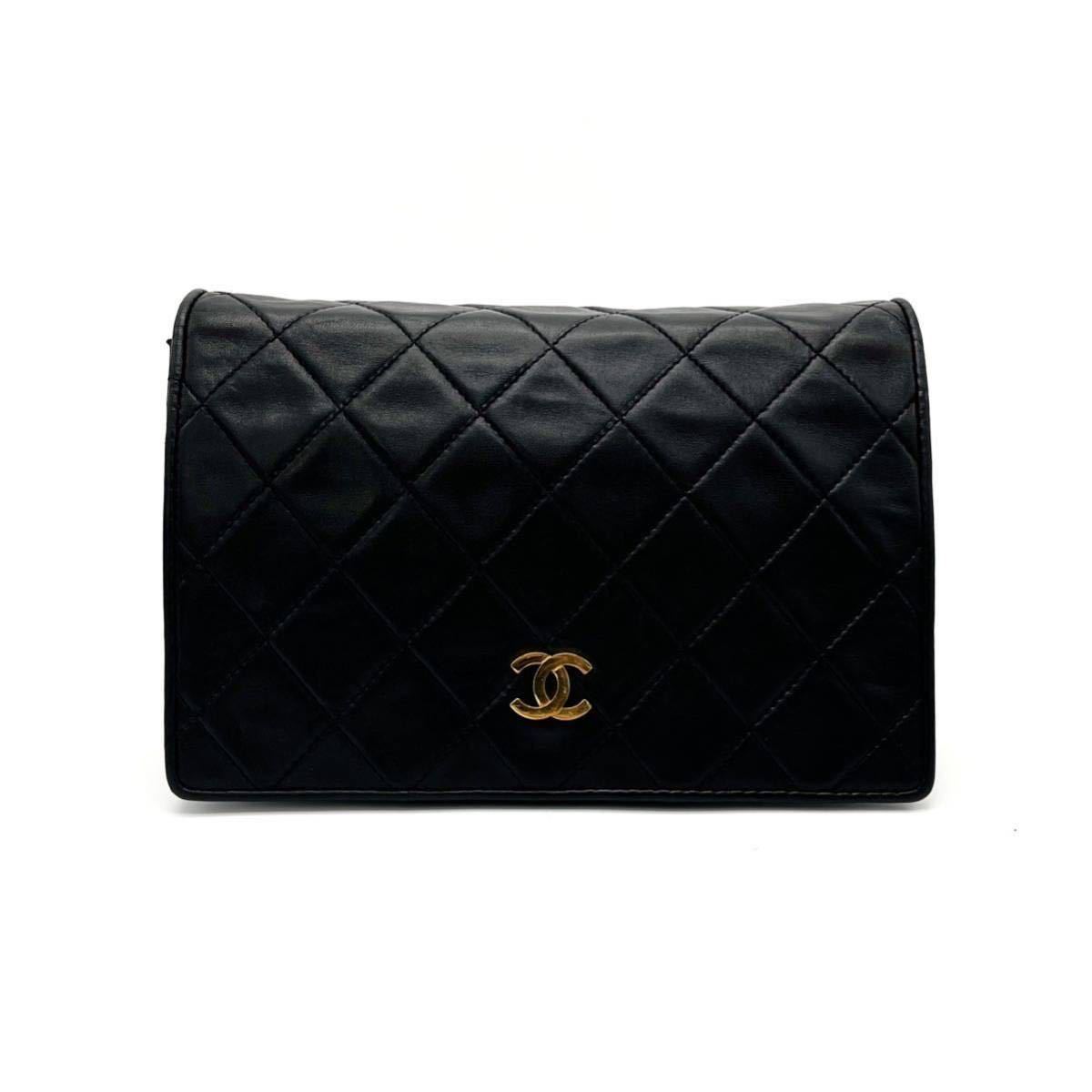 1円 美品 CHANEL シャネル マトラッセ ココマーク 6連 ラムスキン チェーン ショルダー バッグ dD0291N_画像2