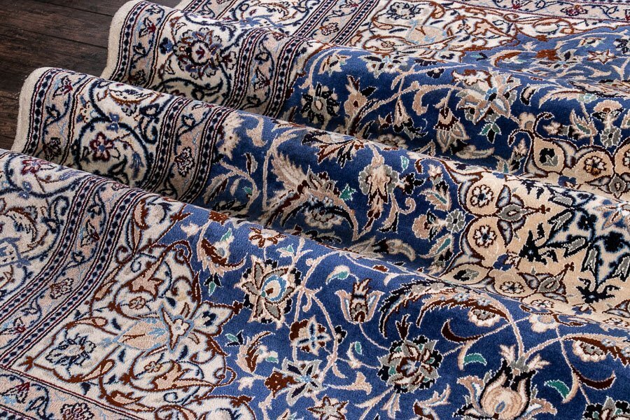 絨毯】『 ペルシャ絨毯 ナイン シルクウール 径213×195cm 36万 絨毯】『 ペルシャ絨毯 ナイン シルクウール 径213×195cm 36万