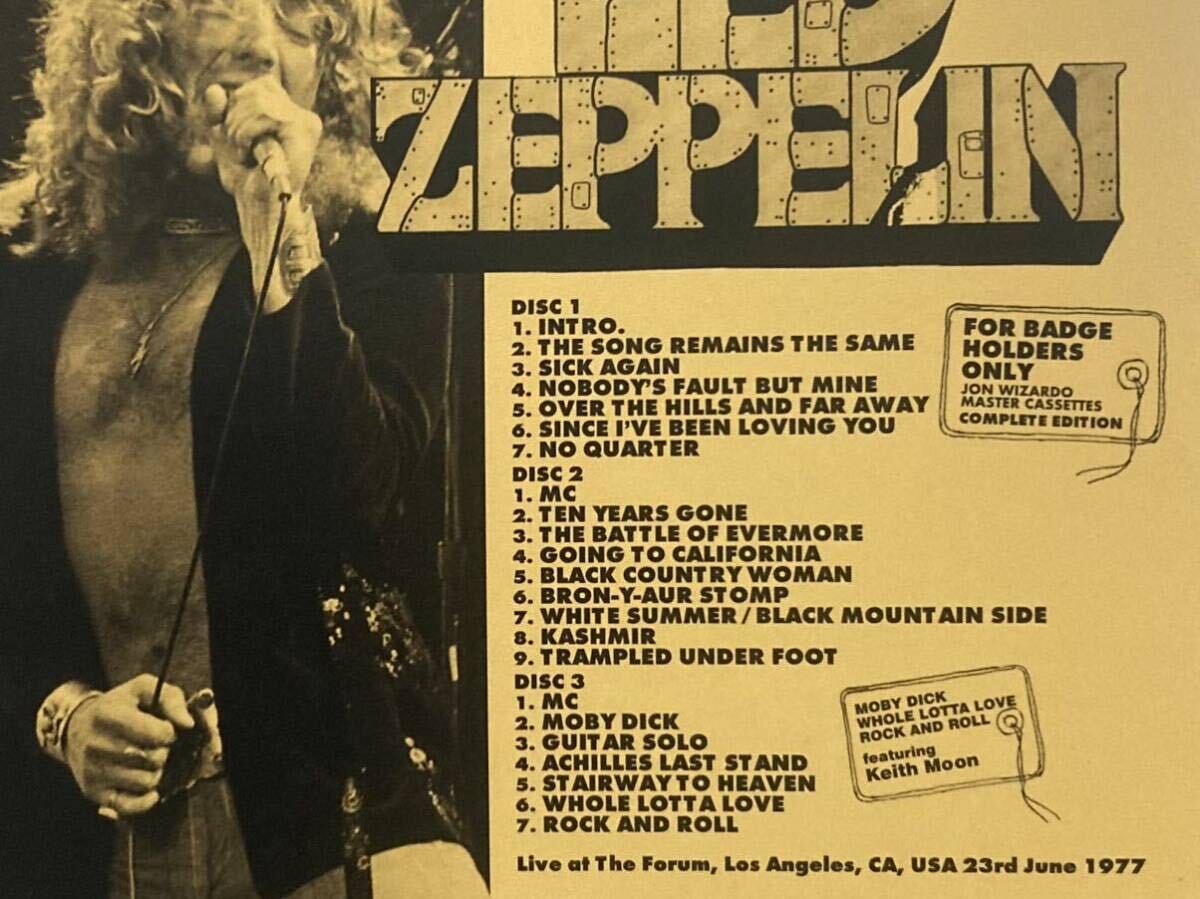 LED ZEPPELIN レッドツェッペリン / LIVE AT THE FORUM 23RD JUNE 1977 3CD_画像4