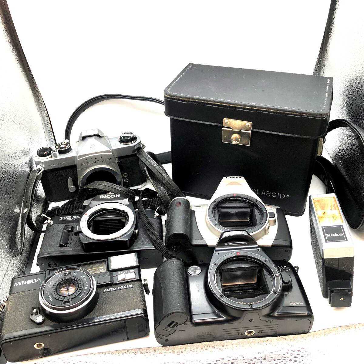 【KA-01】【貴重】カメラ 望遠レンズ ビデオカメラ まとめ大量セット/SONY canon ASAHI PENTAX MINOLTA RICOH POLAROID Kenko NIKON Victorの画像4
