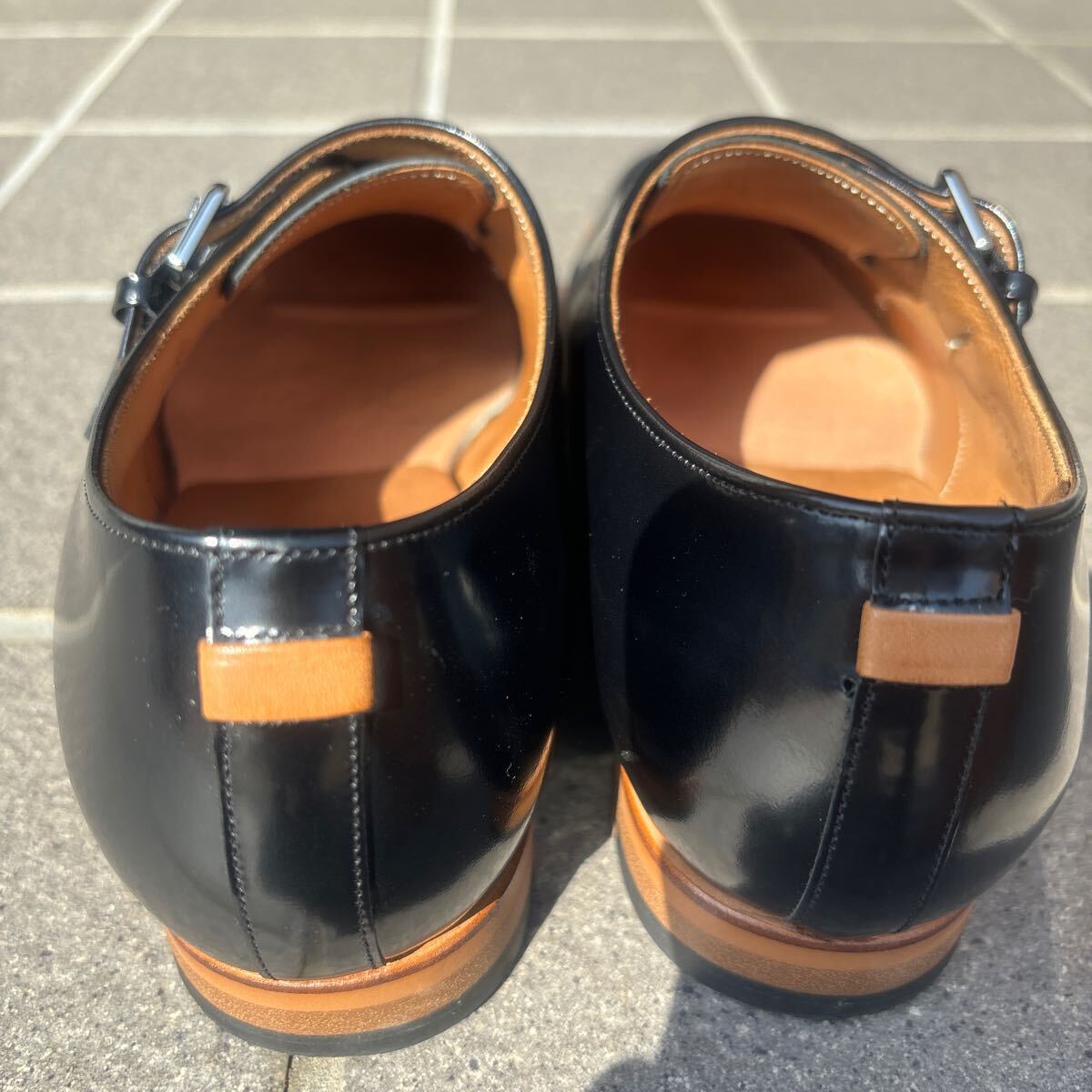 REGAL リーガル ダブルモンクストラップ ビジネス 革靴 黒 25cmの画像3