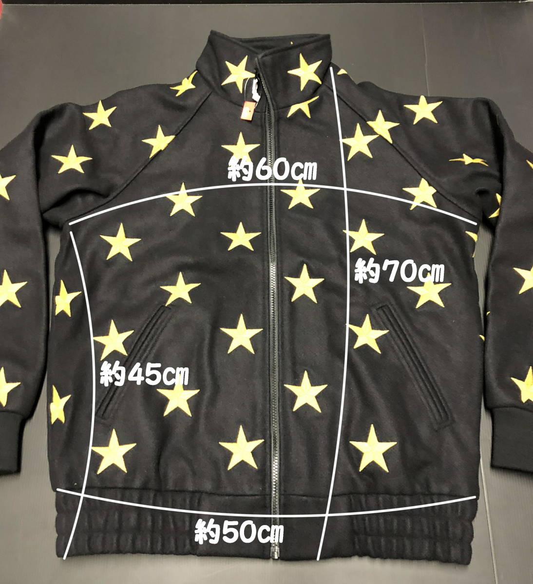 国内 正規品 新品 16AW supreme stars stadium jacket 黒 Lサイズ シュプリーム スター スタジアム ジャケット ブラック 16FW_素人採寸です。（参考程度）