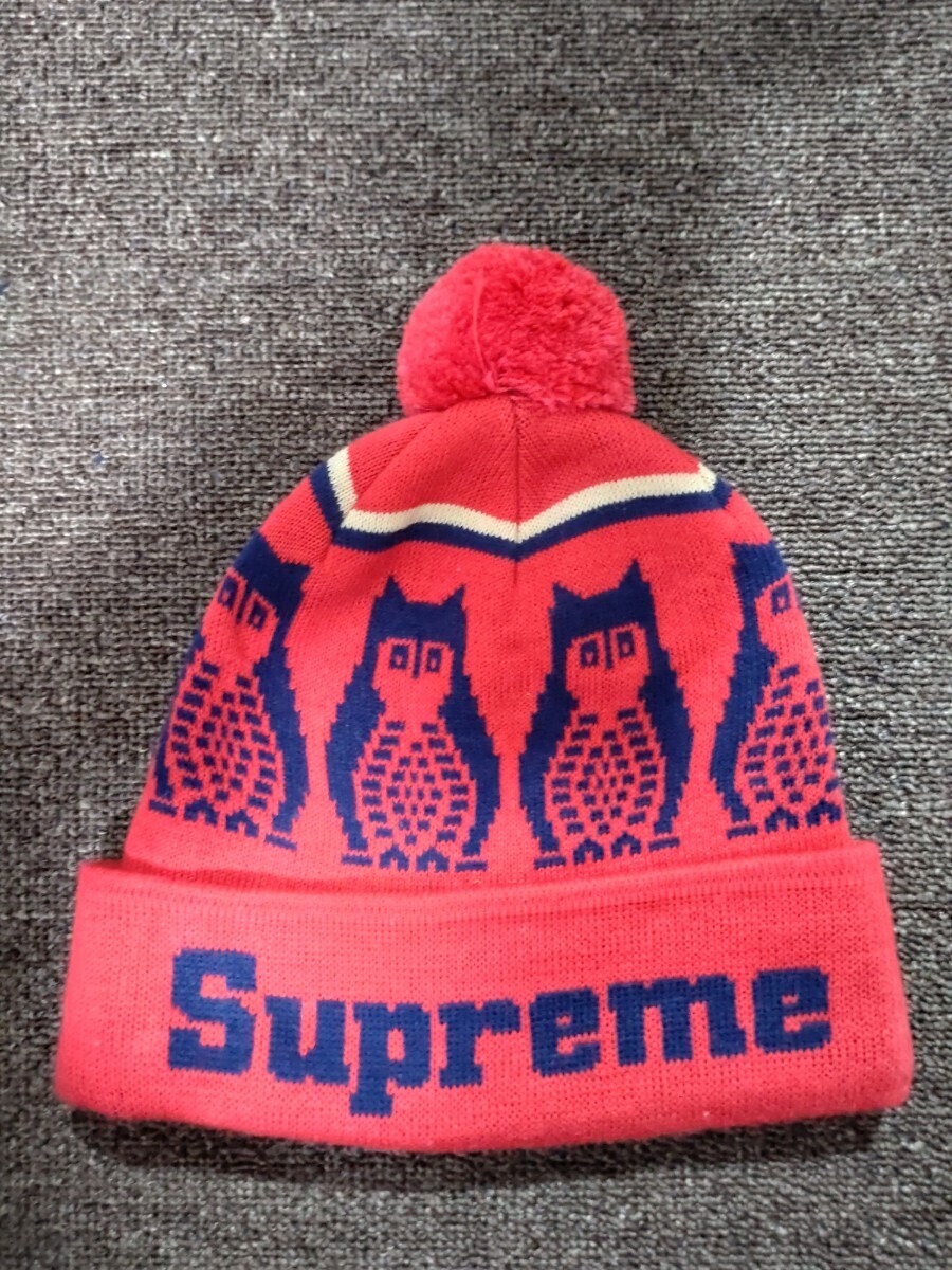 【未使用】2011AW Supreme Owls Beanie シュプリーム フクロウニットキャップ